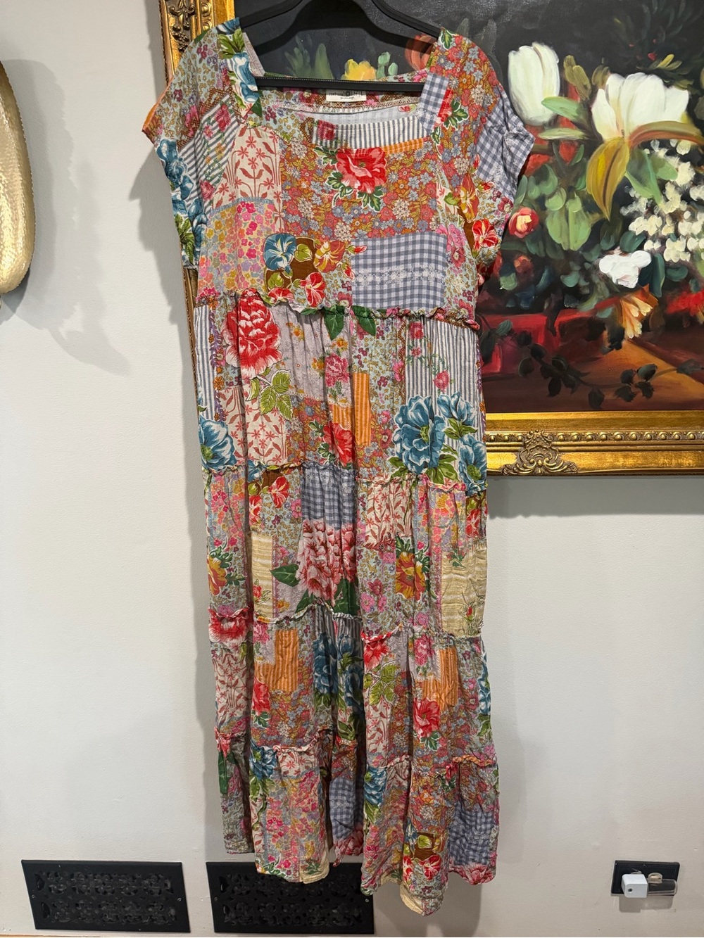 NATURAL LIFE Patchwork Floral Maxi Dress in Multicolor - Picture 2 of 7